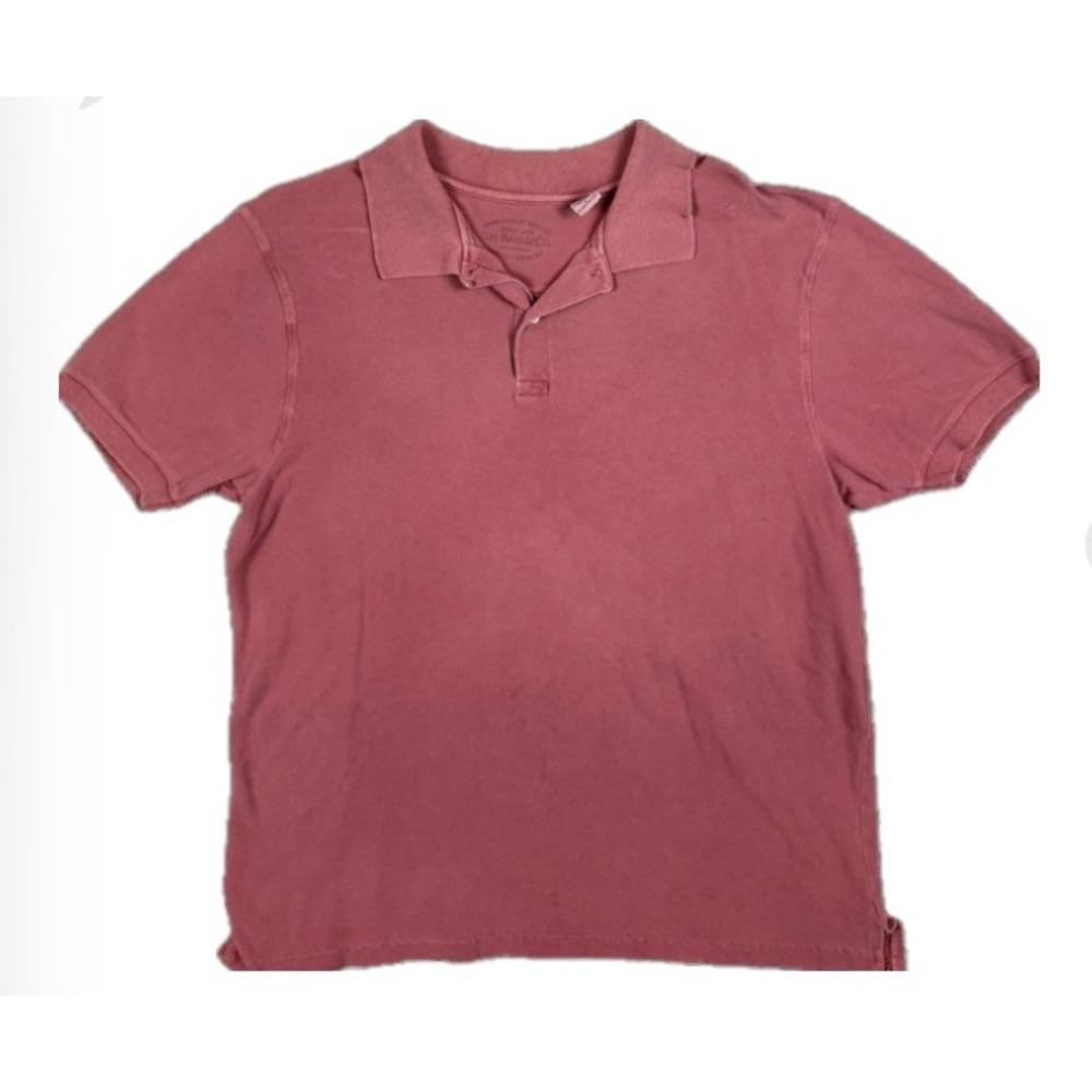 Vintage Y2K G H BASS Men's Size Large Red Polo 100% Cotton #1573
